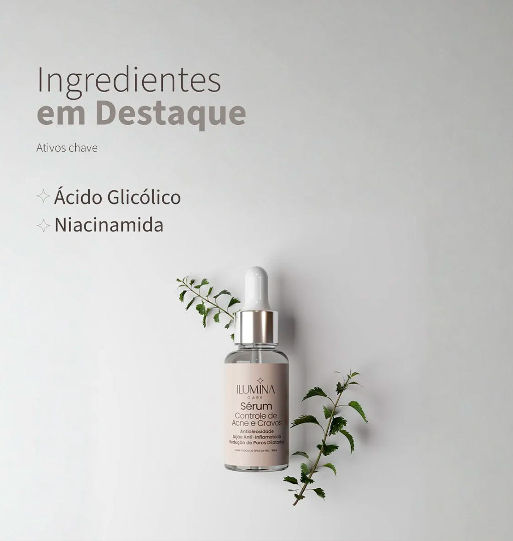 Sérum Antiacne e Controle de Cravos